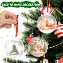 10pcs Clear Christmas Ornaments Balls: Plastic Fillable Balls 8cm DIY Craft for Christmas, Birthday, Wedding, Party and Home Decoration
