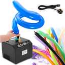 Electric Air Balloon Pump, B23 Lagenda Portable Electric Balloon Pump Balloon Inflator Party Air Blower Electric Balloon Blower Pump with Timer Battery for Party Events Decoration