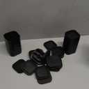 shouwuhho 12 Pack Furniture Risers Adjustable Bed Risers Heavy Duty Lifts Height 1", Square Stackable Bed Risers 1, 2 or 3 Inch for Desk Leg Table Couch Sofa Chair Bed Frame Legs Dorm, Black