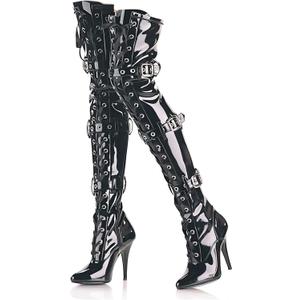 Stripper Knee Boots With Heels (11 Narrow, Black)