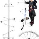 Hockey Gear Dryer Rack  Heavy Duty Metal Sports Equipment Drying & Storage Stand for Hockey, Football, Lacrosse Gloves, Pads, Helmets  Vertical Space-Saving Organizer
