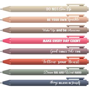 Sayglossy 80 Pcs Motivational Pens Christian Ballpoint Pens Inspirational Quotes Writing Tool Small Retractable Tiny Black Ink Religious Gifts for Women Men Office School (Light Color)