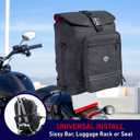 Nomad Motorcycle Sissy Bar Bag Expandable Roll Top Extra Storage Motorbike Tail Bag Converts to Handle & Shoulder Carry,15 Laptop Sleeve Weather Resistant Motorcycle Luggage Rack/Seat Travel (Black)