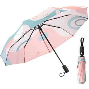 Mr. Pen- Windproof Travel Umbrella, Automatic Umbrellas for Rain, Compact (Boho)
