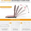 FASTMOMENT Floor Chair with Back Support Foldable Meditation Seat, Coffee, Regular