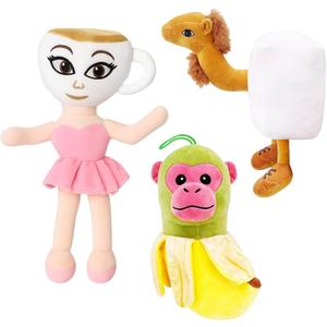 3 Pcs Inspired Brainrot Gift Keychain Plush