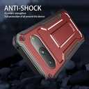 DUOPAL for Google Pixel 8 Case (Does NOT FIT Non-7 or pro), Military Grade Protection Shockproof Case Built-in Kickstand Compatible with Pixel 8 Phone 6.2 Inch (Red)