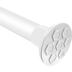 Tension Curtain Rod, 102-120 Inch No Drilling Tension Rods for Windows, Adjustable Pole Shower Curtain Rod, Non-Slip Telescoping Curtain Rods for Bathroom Patio Bedroom Laundry,White