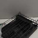 7 code Large Dish Drying Rack for Kitchen Counter, Detachable Large Capacity Dish Drainer Organizer, 2Tier Dish Racks with Utensil Holder, Black