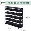 ZCDCP Black Metal 5 Tier Coffee Pod Holder, Nespresso Coffee Pod Holder Coffee Pod Wall Mountable Storage Drawer, for Vtline Capsule Coffee Machine (50 Pods Capacity)