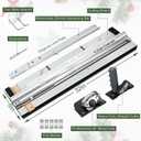 32in Mat Cutter for Framing, Board Mounted Mat Board Cutter with Heavy Duty Straight & 45 Bevel Cutting Heads, Adjustable Depth, Ideal for Picture Frame, DIY & Artwork Projects