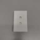 ENERLITES Port Screwless Wall Plate with 2 CAT6 RJ45 Keystone Jack Modules, for Voice/Data & Audio/Video Multimedia, Standard Size 1-Gang 4.69" x 2.93", SI8872C2-W, White