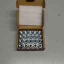 Gaemi 1/2"-20 Open End Chrome Lug Nuts for Aftermarket Wheels,20Pcs 1/2"-20 Lug Nuts Set,3/4" Hex 0.84” Height Conical Seat 60,Sliver