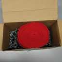 Juinte 10 Pcs 8" Small Christmas Wreaths for Kitchen Cabinet and 1 Roll Ribbon 2.5" x 30 Yards, Mini Christmas Wreaths for Indoor DIY Crafts Window Front Door Farmhouse(Classic,Velvet)