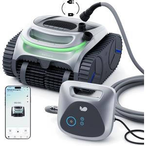 (2026 Upgrade) BUBLUE C20H Gen2 Pool Vacuum for Inground Pools, Corded & Cordless Hybrid Pool Cleaner Robot with Smart Navigation, APP Control, Clean Floor/Waterline for Pools Up to 1615 Sq.Ft, Silver