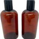 16 oz Amber Plastic Bottle with Black Disc Cap - 2 Pack - BPA-Free and Break-Resistant - Perfect for Lotions, Creams, and Beauty Essentials