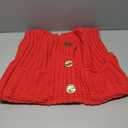 Women's Sleeveless Cropped Knit Cardigan Casual Button Down Crochet Sweater Vest Tops with Pockets Size M