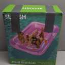 SLOOSH Inflatable Tanning Pool Lounger Float, 85" x 57" Extra Large Pool Floats Adult with Pillow, 4 in 1 Suntan Tub Raft Floatie,Sunbathing Bed Lounge for Water Blow Up Ball Pit Party Gifts, XL-Pink