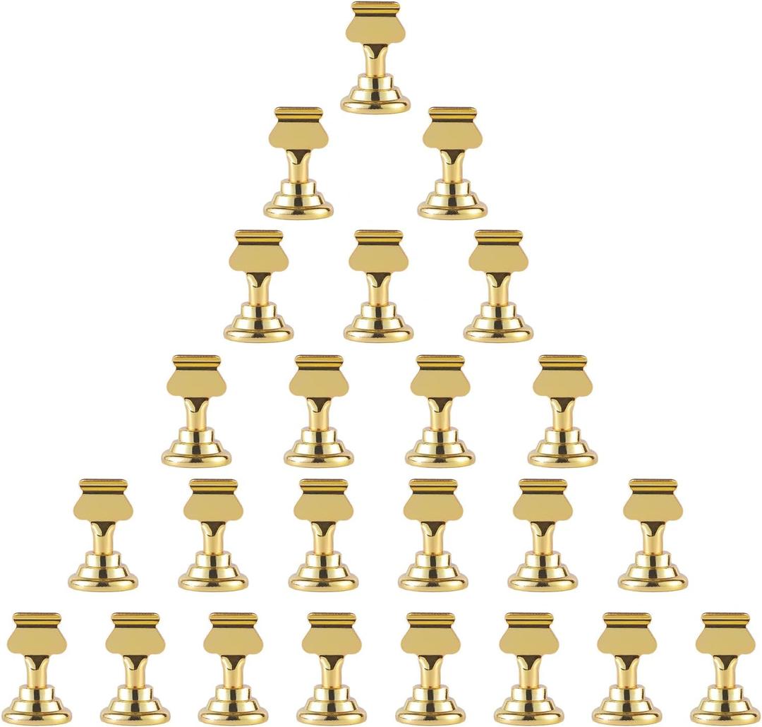 Urban Deco 24 Pieces Table Card Holder Place Card Holders 1.7 inches Gold Steel Card Holders for Photos, Food Signs, Memo Notes, Weddings, Restaurants, Birthday(Gold 24PK)