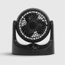 IRIS 3 Speed Desk Oscillating Fan: Portable Small Fan for Desk, Adjustable Tilt, 3 Speeds, Black, Electric, 4.75" Blade