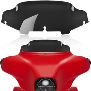 Motorcycle 6 inch Windshield Windscreen Windshield Fit For 1996-2013 Harley Davidson Touring Street Glide Electra Glide Tri Glide Flht Flhx Flhtk Flhtc Flhtcu, Black