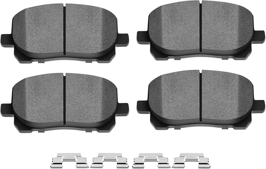 SCITOO D923 Front Semi-Metal Brake Pads Sets - Fit for Pontiac Vibe & Toyota Corolla (2003-2008), Toyota Matrix (2003-2008), As Pictures Shown