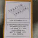 Twin Bed Frame of Wood, Solid Construction, Assembly Required, European Slat Base, 40.5Wx76.5Lx12H