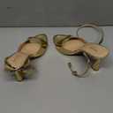 Susanny High Heels for Women Pointed Open Toe Strappy Chunky Block Heels Ankle Strap Stiletto Kitten Heeled Sandals Wedding Bridal Party Prom Sexy Dress Shoes (8, Gold)