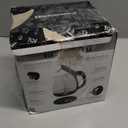 Elite Gourmet EKT1001 Electric 1.0L BPA-Free 1100W Glass Kettle Cordless 360 Base, Stylish Blue LED Interior, Handy Auto Shut-Off Function  Quickly Boil Water For Tea & More, Black