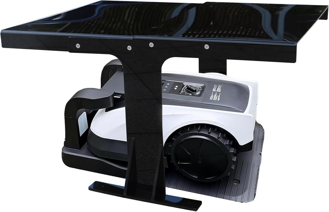 Robot Lawn Mower Garage, Outdoor robot lawn Mower Cover, Heavy Duty Black Acrylic, UV Protection Waterproof, 33" x 26" x 16", Universal Fit robot mower shelter