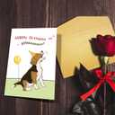 5 x Nchigedy Funny Dog Birthday Card for Him Her, Cute Birthday Card from Dog, Happy Bday to You Cards for Dogs Lovers (#2)