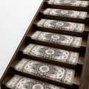 Bullnose Stair Treads, 14 Pack 30 x 9.5 Inch Non-Slip Carpet Mats for Wooden Steps, Protective Indoor Stairway Covers with 1.5" Edge Protection for Kids, Seniors and Pets