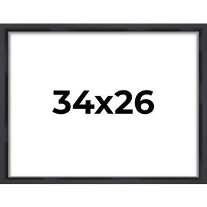 26x34 Shadow Box Frame Contemporary Black | 3/4" Depth of Usable Space| Interior Size 26x34 or 34x26 Inches| UV Resistant Acrylic, Acid-Free Backing, Wall Hangers | Made in USA