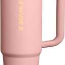 STANLEY Quencher ProTour Flip Straw Tumbler with Leakproof Lid 30 oz | Built-In Straw & Handle | Cupholder Compatible for Travel | Insulated Stainless Steel Cup | BPA-Free | Peach Rose