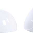 Aspen Creative 28004-15-2, Clip-on Dome Shade in White Finish with Pull Chain Opening, 7 5/8" Diameter x 4" Height, 2 Pack