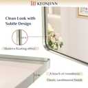 Keonjinn 20 x 30 Inch Brushed Nickel Bathroom Mirrors for Over Sink, Rounded Rectangle Silver Bathroom Vanity Mirror, Farmhouse Mirror for Wall, HD Tempered Glass, Anti-Rust Aluminum Alloy Mirror