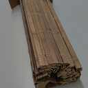 Radiance Cordless Bamboo Roman Shades for Windows - Flatstick Bamboo Blinds for Semi-Private Light Control - Easy to Lift & Fold Up Window Shades - Driftwood - 35 in. W x 64 in. L - (2216612E)