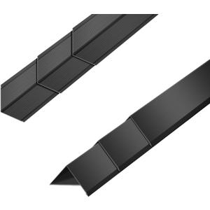 6PCS Black Aluminium Wall Corner Protector Guard 0.8x0.8x48” Corner Trim Molding L Metal Edge Protectors for Walls Corner Guards