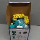 EagleStone Moveable Dinosaur Shooting Toys for Kids, Triceratops Dino Shooting Games with 2 Gun, 48 Balls, LCD Score Record, for Boys and Girls, Party Favor for Indoor and Outdoor (10b-green)