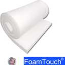 FoamTouch Upholstery Foam 2" x 24" x 72" High Density Cushion, white