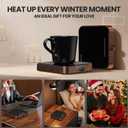 Maestri House Mug Warmer, Electric Coffee Cup Warmer for Desk with 3-Temp Settings,Auto Shut Off, Constant Temperature Heating for Beverage, Milk, Tea and Hot Chocolate at Home & Office (Wood Grain)