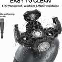 Electric Razor for Men, Head & Body Hair Shaver for Men, Cordless Rechargeable Wet/Dry Bald Head & Groin Waterproof Razor with Rotary Blades,Clippers, Beard Trimmer,Nose Trimmer, Brush (Gray)