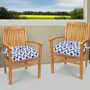 Outdoor Chair Cushions, Outdoor Seat Cushions for Patio Furniture Waterproof with Ties, Replacement Tufted Patio Chair Pads, 19x19x5 inches Set of 4