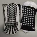 Lux Dual Grip Socks - Soccer Grip Socks for Men and Women. GripArray Performance & Comfort (Small, Black (2 Packs))