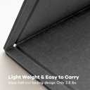 Lightomorrow Large Bulletin Board - 48 x 36 Inches, Decorative Felt Pin Board for Wall - 4' x 3' Foldable Photo Display Board with Self-Adhesive Tape, Includes 20 Push Pins - Dark Gray, 4836 inches