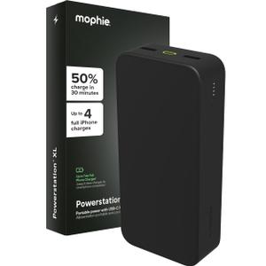 mophie Powerstation XL Power Bank 2023-20,000 mAh Large Internal Battery, (2) USB-A Ports and (1) 20W USB-C PD Fast Charging Input/Output Port, Travel-Friendly