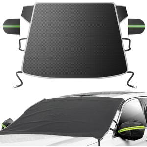 DMJN [2026 Upgraded] Car Windshield Cover for Ice and Snow, Windshield Snow Cover for Winter Snow & Frost, 700D Heavy-Duty, Suitable for Cars, SUVs, and Trucks-Medium