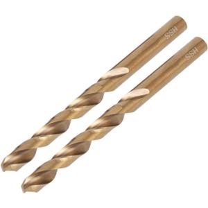 TA-VIGOR 2pcs 8mm Straight Shank Twist Drill Bit, High Speed Steel M35 Cobalt Twist Drill Bit with 8mm Shank for Drilling Stainless Steel Metal Plastic Wood