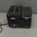 West Bend 78500 Breakfast Station, 2-Slice Toaster with Removable Meat and Vegetable Warming Tray and Egg Cooker/Poacher, Black