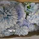 Tigeen Artificial Flowers Artificial Peonies Silk Flowers Faux Peony Fake Peony Silk Hydrangea Bouquet for Wedding Table Centerpiece Floral Vase Decor(White,Blue,12 Bundles)